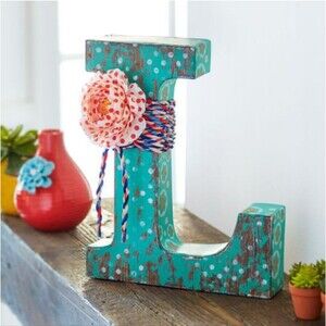 Rustic Chic Letter "L" Wall Decor